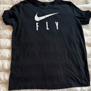 Nike Black Tee with White Fly Graphic
